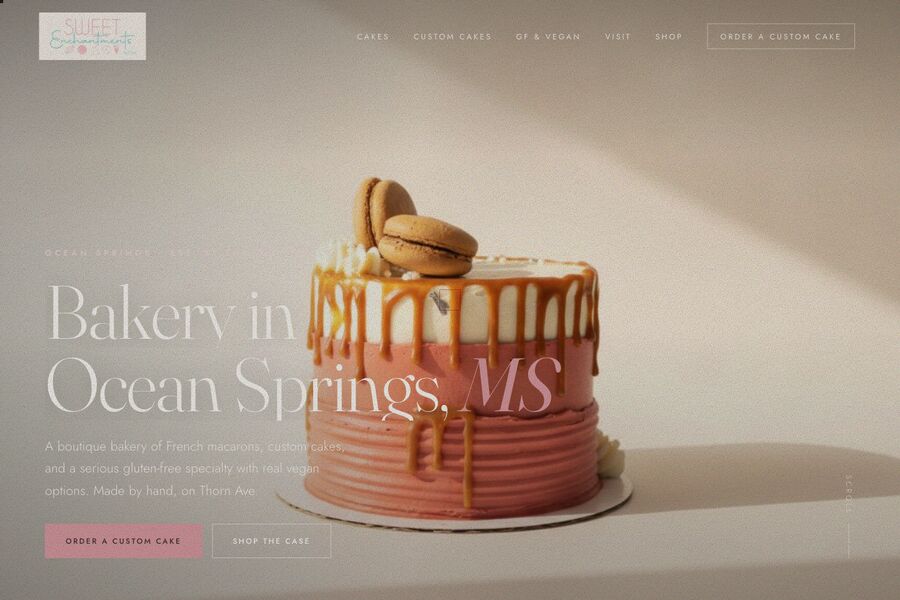 The Atelier design — warm editorial style
